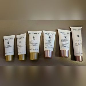 Lot of 6 Sothy's trial size products - shower gel/cream, scrubs, cream & serum